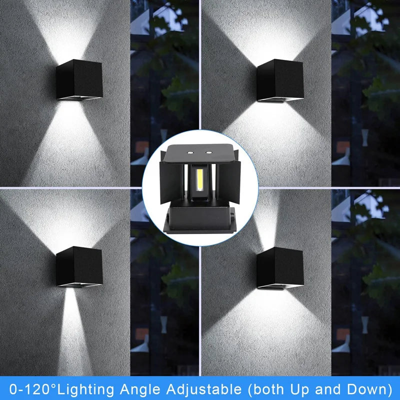 Aluminium LED Wall Sconce – IP65 Waterproof Exterior/Interior Fixture