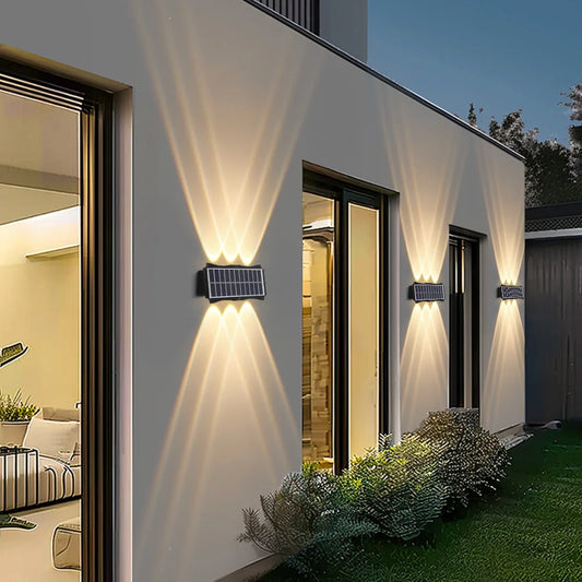 Solar Wall Light Led Courtyard Street Waterproof Exterior Garden Wall Lamp Solar Home Decoration House Outdoor LED Wall Lighting