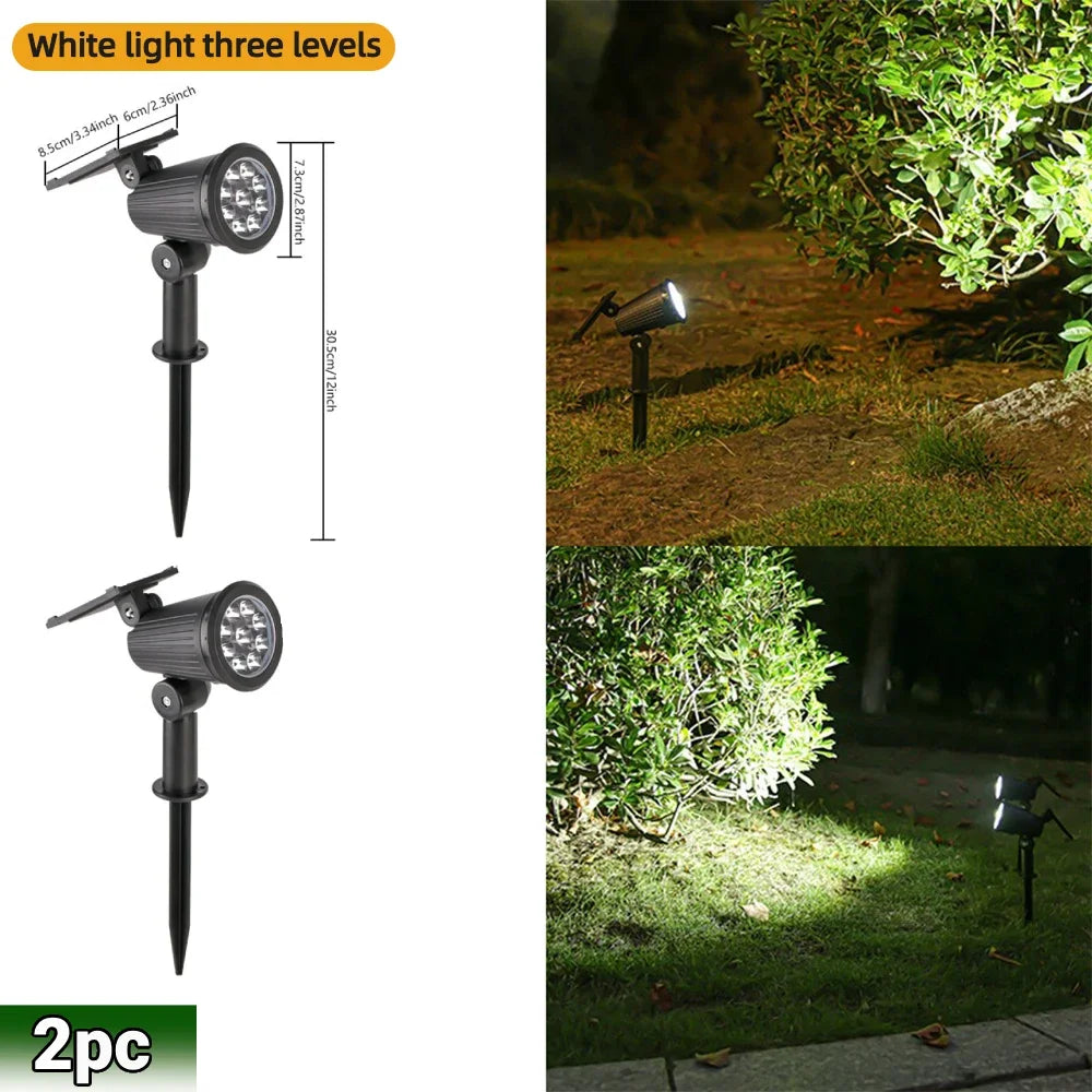 9-LED RGB Solar Spotlight