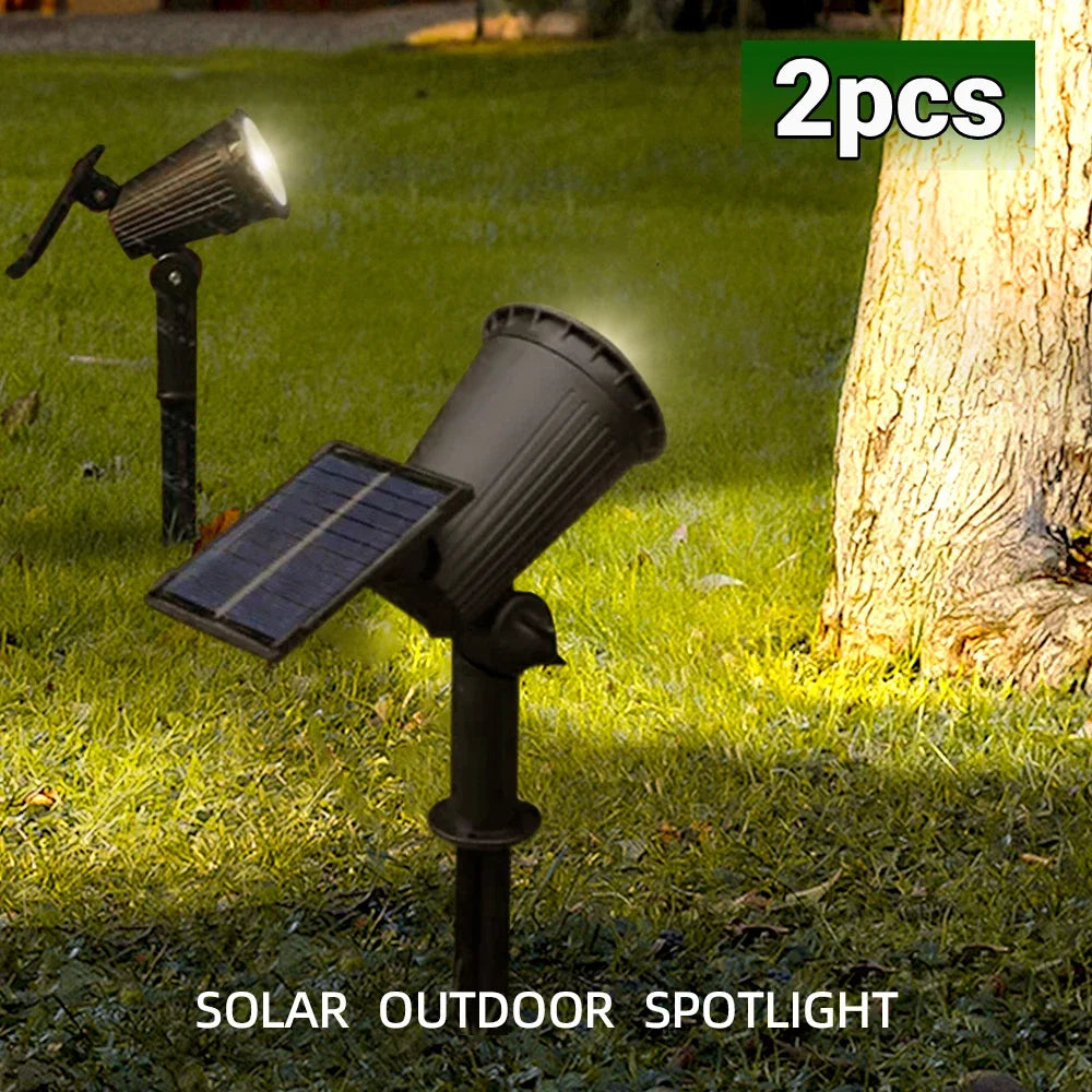9-LED RGB Solar Spotlight