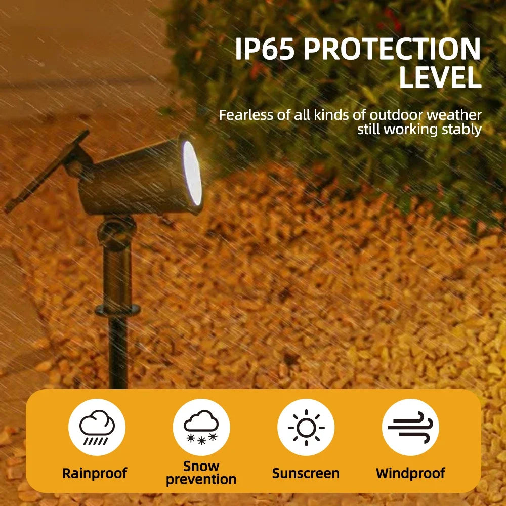 9-LED RGB Solar Spotlight